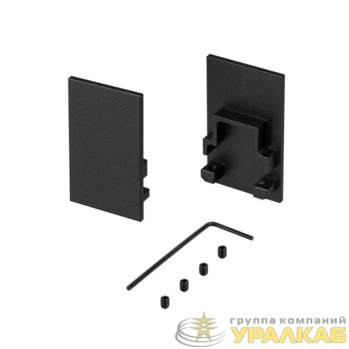 Заглушка SL-COMFORT-2542 BLACK глухая металл (комплект) Arlight 