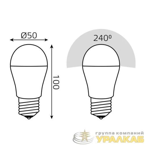 Лампа светодиодная Basic 13Вт P45 шар 4000К нейтр. бел. E27 1200лм GAUSS 
