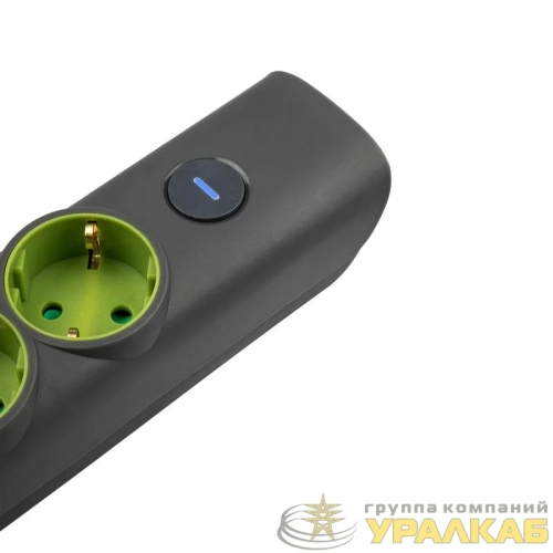 Удлинитель 4х3м с заземл с выкл. сер. ET-04-300G JAZZway 