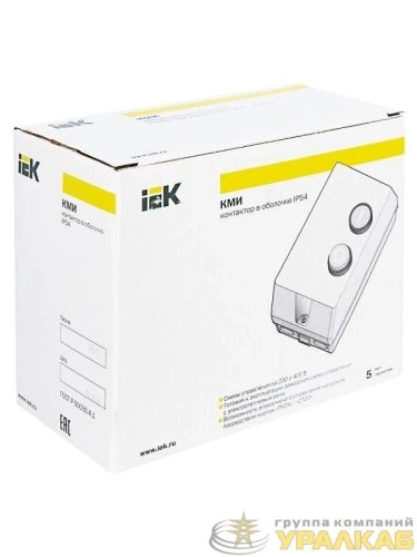 Контактор КМИ-11860 18А 380В/АС3 IP54 IEK KKM16-018-380-00 детальная картинка