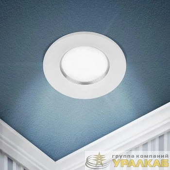 Светильник алюминиевый KL107 WH/SL MR16 GU5.3 встраив. бел. серебро Эра 