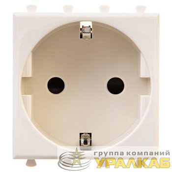 Розетка 1-м 2мод. Avanti "Ванильная дымка" 16А IP20 2P+E защ. шторки беж. DKC 4405002