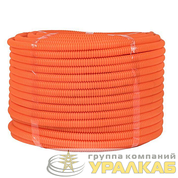 Труба гофрированная ПНД d20мм с протяжкой оранж. (уп.100м) Plast PROxima EKF tpnd-20-o