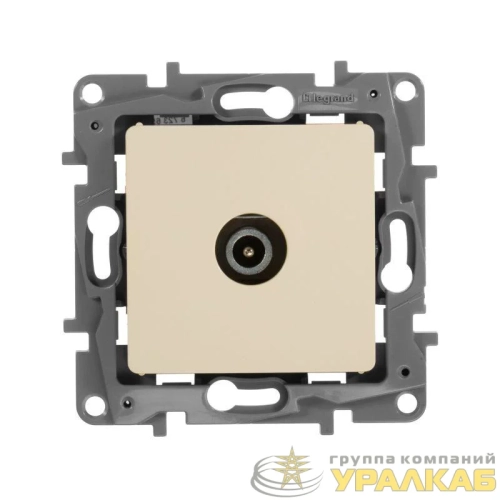 Розетка телевизионная оконечная TV СП Etika 5дБ 5-862МГц механизм сл. кость IEK 