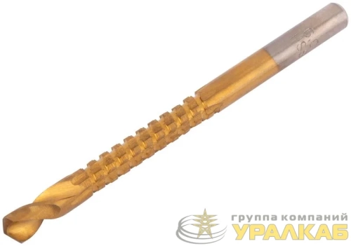 Сверло-фреза универсальное 6мм титановое покрытие FIT 