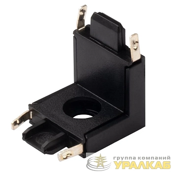 Коннектор Метр16 CV-BL V-обр. накладной шинопровод низковольтный Pro черн. JazzWay 