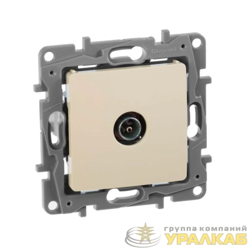 Розетка телевизионная TV СП Etika 2дБ 0-2400МГц с топологией "звезда" механизм сл. кость IEK 