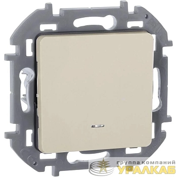 Переключатель 1-кл. Inspiria 10А IP20 250В 10AX с подсветкой/индикацией механизм сл. кость IEK 673661