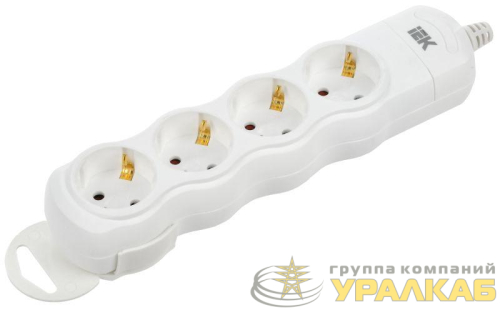 Колодка удлинителя 4-мест. с заземл. РПр04 IEK WYP10-D-KP-16-04-ZS-K01 детальная картинка