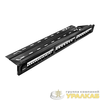 Патч-панель модульная для Keystone Jack 19дюйм под 24 модуля UTP 1U SUPRLAN 