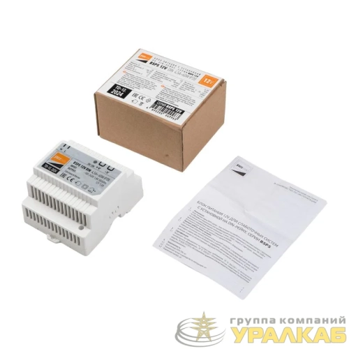 Блок питания для светодиодной ленты BSPS DIN 12В 4.5А=60Вт PL IP20 Pro+ JazzWay 5049963 детальная картинка