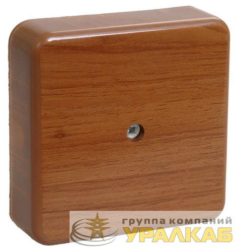 Коробка распаячная ОП 75х75х28 IP20 КМ41216-05 (6 клем. 6кв.мм) дуб IEK UKO10-075-075-028-K24 детальная картинка