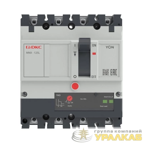 Выключатель автоматический 3N 63А 70кА pro MNX125L при AC415V расцепитель TMD YON 