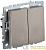 Выключатель 2-кл. СП BRITE ВС10-2-0-БрШ 10А механизм шампань IEK BR-V20-0-10-K37