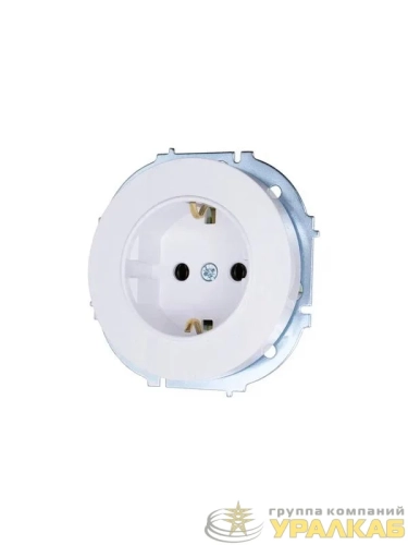 Розетка 1-м OSEN IP20 с заземл. ПБТ бел. LEZARD 743-0288-122B детальная картинка