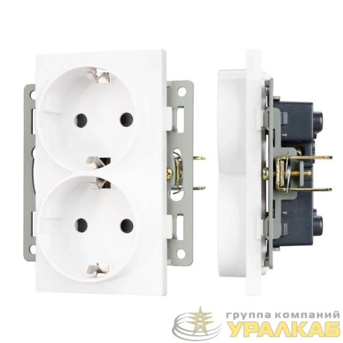 Механизм электрической розетки SCT-MEUD-PL-WH (250В 16А) Arlight 