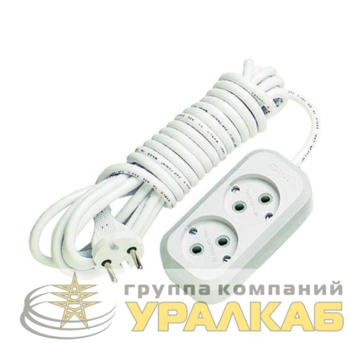 Удлинитель 2х5м без заземл. 10А IP20 Makel MGP104 детальная картинка
