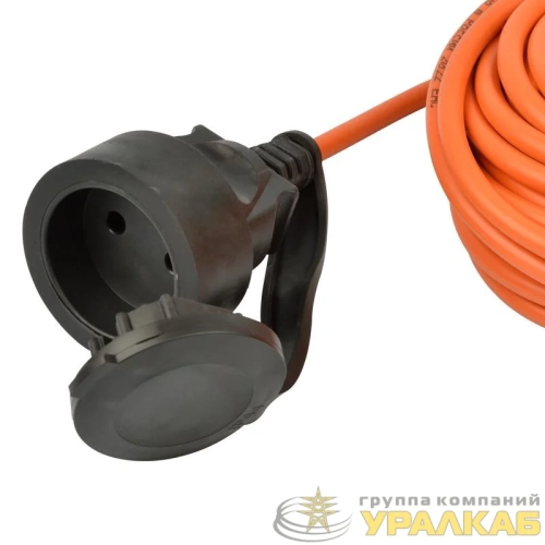 Удлинитель 1х10м без заземл. 6А IP44 UG/UCK-1N/2х0.75/10M/O Orange ПВС 2х0.75 оранж. (бухта) Uniel UL-00009858 детальная картинка