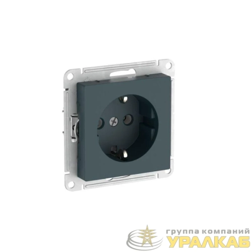 Розетка AtlasDesign 16А с заземл. быстрозажим. клем. механизм изумруд SE 
