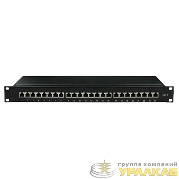 Патч-панель 19дюйм 1U CAT6 24 порта RJ45 экранир. DKC RN6PPF241