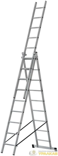 Лестница трехсекционная 3х9 H=257/426/591см 11.18кг алюм. FIT 