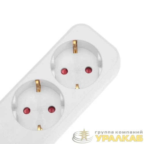 Удлинитель 3х5м с заземл. STANDARD 3х1кв.мм с выкл. бел. Rexant 13-4014 детальная картинка