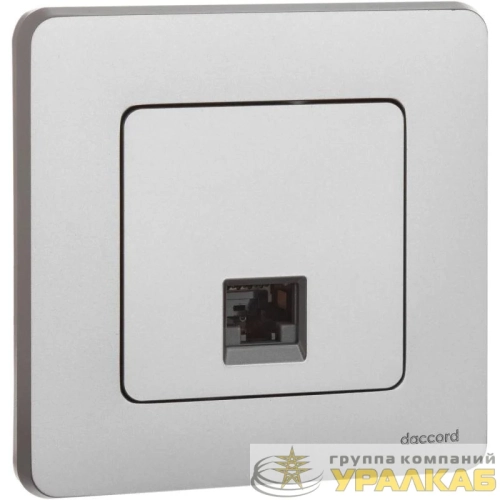 Розетка компьютерная Inspiria RJ45 кат.5E UTP алюм. IEK 