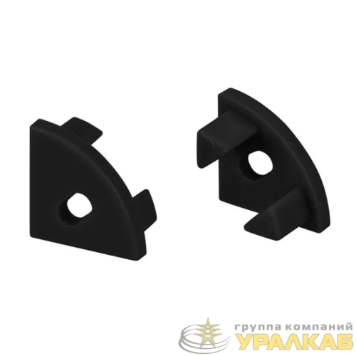 Заглушка SL-KANT-H11 BLACK c отверстием пластик (комплект) Arlight 