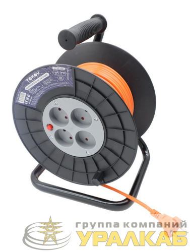 Удлинитель на катушке 4х20м без заземл. 6А IP20 2х0.75 TOKOV ELECTRIC TKE-SK20-075 детальная картинка