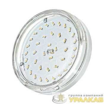 Лампа светодиодная PLED-ECO 6Вт таблетка прозрачная 5000К холод. бел. GX53 510лм 230В JazzWay 2852090