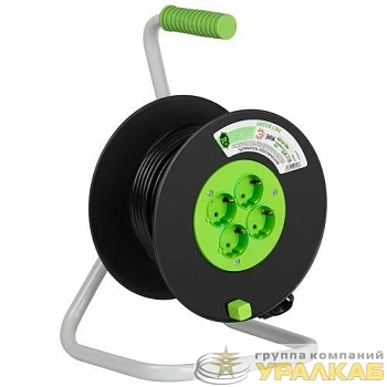Удлинитель на пластик. катушке 4х20м с заземл. KAT-3x1-20m Greenline ПВС 3х1 Эра 