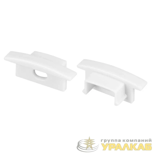 Заглушка LINE-2308-F с отверстием WHITE пластик (комплект) Arlight 