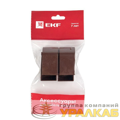 Заглушка 25х25 под темн. дерево Plast PROxima (уп.4шт) EKF ecd-25-25x4 детальная картинка