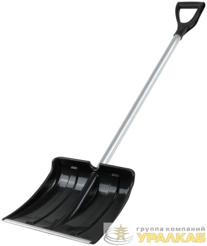 Лопата для уборки снега "SnowКРИСТАЛЛ" 365х380х1330мм алюм. черенок; пластик. 68102 детальная картинка