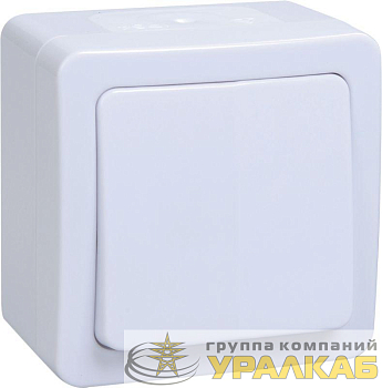 Переключатель проходной 1-кл. ОП Гермес Plus 10А IP54 ВСп20-1-0-ГПБ бел. IEK EVMP12-K01-10-54-EC