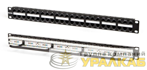 Патч-панель 19дюйм 1U RJ45 кат.5e 48 портов Dual IDC PPHD-19-48-8P8C-C5e-110D высокой плотности Hyperline 32809