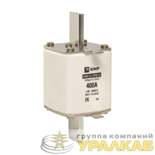 Вставка плавкая ППН-37 400/400А габарит 2 PROxima EKF fus-37/400 детальная картинка