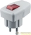 Вилка угловая 61 364 NCA-PL05-16A-ESC-WH с заземл. с выкл. бел. Navigator 61364 детальная картинка