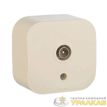 Розетка телевизионная TV 1-м ОП Quteo IP20 с топологией "звезда" сл. кость IEK 