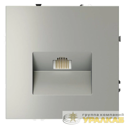 Розетка компьютерная 1-м СП S70 RJ45 кат.6 механизм сталь Voltum 