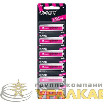 Элемент питания алкалиновый AA/LR6 1.5В Super Alkaline BL-6 (уп.6шт) ФАZА 5002043