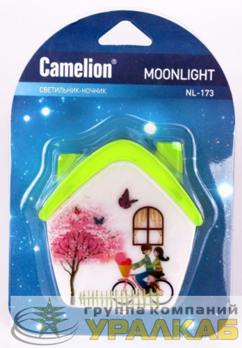 Светильник светодиодный NL-173 "Домик" ночник с выкл. 220В Camelion 12529