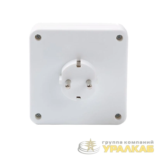Разветвитель 4-м квадрат с заземл. 16А 3500Вт 250В бел. DОМТОК 