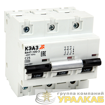 Выключатель автоматический модульный ВА47-100-3C32-УХЛ3 (10кА) КЭАЗ 318141