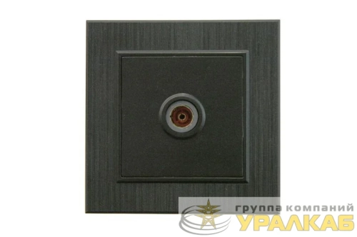 Розетка TV проходная Karea LINE STAR чер. Makel 