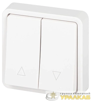 Переключатель Эксперт 11-1528-01 для жалюзи кнопочный IP55 10АХ-250В СУ бел. Эра 