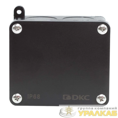 Коробка индустриальная 89х86х46мм IP68 с гладкими стенками черная DKC 