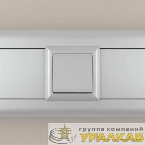 Выключатель модульный 1-кл. 2мод. Avanti "Закаленная сталь" 16А сер. DKC 