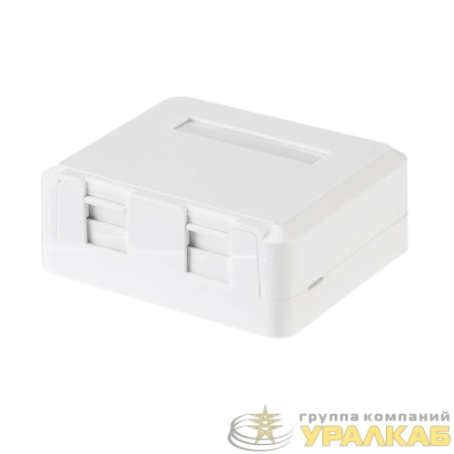 Корпус настенной розетки под 2 модуля Keystone Jack бел. Rexant 