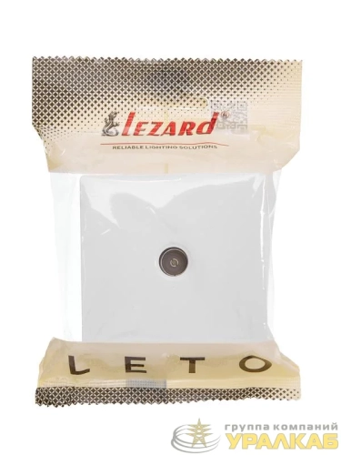 Розетка TV 1-мест. LETO оконечная бел. LEZARD 752-0200-130 детальная картинка